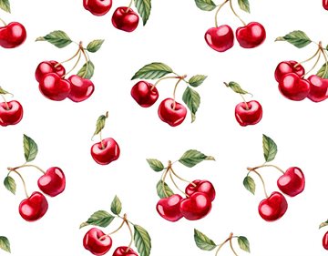 Cherries Ecru Knit
